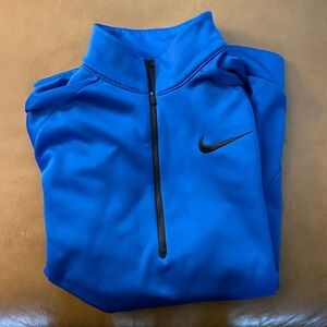 Nike 3 quarter zip. Blue pullover. Medium